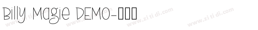 Billy Magie DEMO字体转换